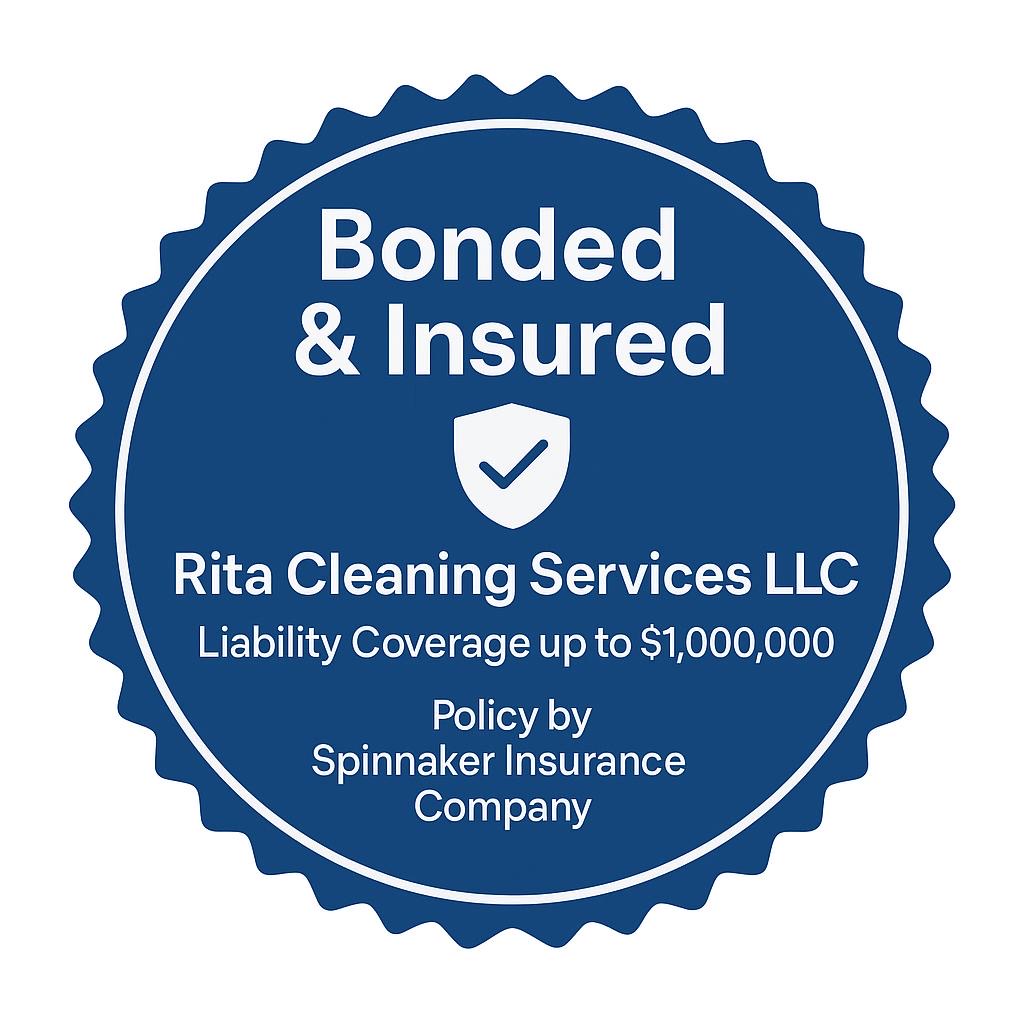 Bonded & Insured — $1M liability · Spinnaker Insurance
